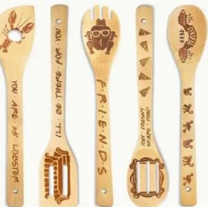 Friends themed bamboo cooking utensils